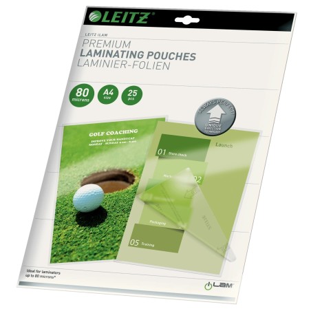 Folie Leitz UDT pentru laminare la cald,  A4,  80 mic.,  25buc/set, "74790000"