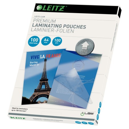 Folie Leitz UDT pentru laminare la cald,  A4, 100 mic., 100buc/set, "74800000"