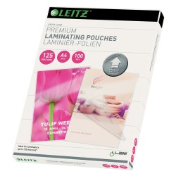 Folie Leitz UDT pentru laminare la cald,  A4, 125 mic., 100buc/set, "74810000"