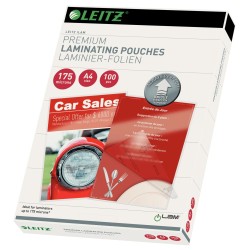 Folie Leitz UDT pentru laminare la cald,  A4, 175 mic., 100buc/set, "74830000"