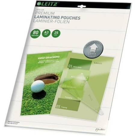 Folie Leitz UDT pentru laminare la cald, A3,  80 mic,   25buc/set, "74860000"