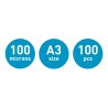 Folie Leitz UDT pentru laminare la cald, A3, 100 mic., 100buc/set, "74870000"