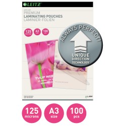 Folie Leitz UDT pentru laminare la cald, A3, 125 mic., 100buc/set, "74880000"