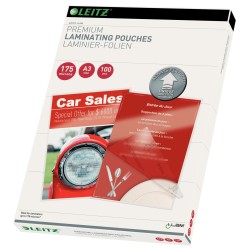 Folie Leitz UDT pentru laminare la cald, A3, 175 mic., 100buc/set, "74900000"