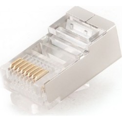 MUFA RJ-45  pt. cablu FTP, SFTP, Cat5e, RJ-45 (T), ecranat, plastic cu metal, 10 buc, "PLUG5SP/10"