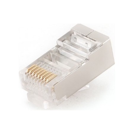 MUFA RJ-45  pt. cablu FTP, SFTP, Cat5e, RJ-45 (T), ecranat, plastic cu metal, 10 buc, "PLUG5SP/10"