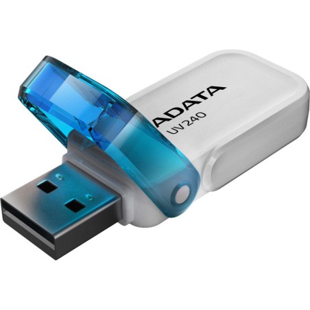 MEMORIE USB 2.0 ADATA 16 GB, cu capac, carcasa plastic, alb, "AUV240-16G-RWH" (timbru verde 0.03 lei)