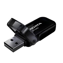 MEMORIE USB 2.0 ADATA 32 GB, cu capac, carcasa plastic, negru, "AUV240-32G-RBK" (timbru verde 0.03 lei)