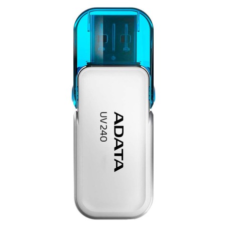 MEMORIE USB 2.0 ADATA 32 GB, cu capac, carcasa plastic, alb, "AUV240-32G-RWH" (timbru verde 0.03 lei)