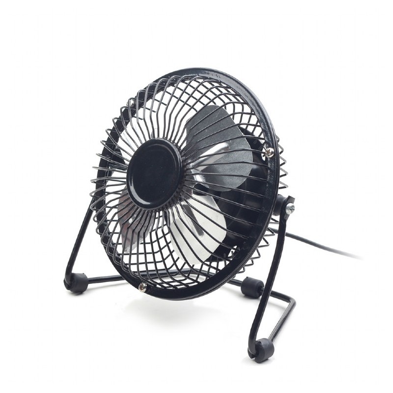 VENTILATOR GEMBIRD de birou, 4" 145x141mm, corp de metal, functie inclinare pt ajustare flux de aer, on-off, black, Gembird "NF-