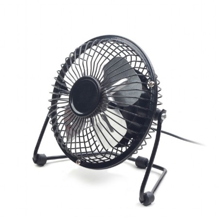 VENTILATOR GEMBIRD de birou, 4" 145x141mm, corp de metal, functie inclinare pt ajustare flux de aer, on-off, black, Gembird "NF-