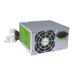 SURSA  Delux   450, Fan 8cm, Conector 20+4 pini, 2xSATA, 2xMolex, Switch ON/OFF "DLP-21MS",  (timbru verde 2 lei)