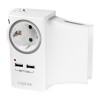 PRIZA LOGILINK, Schuko x 1, conectare prin Schuko (T), USB x 2, 16 A, protectie supratensiune, protectie copii, alb, "PA0165" (i