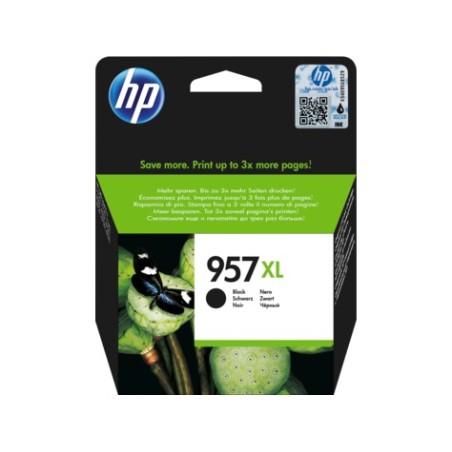 Cartus Cerneala Original HP Black, nr.957XL, pentru OfficeJet Pro 7720|7730|8210|8218|8720|8730, , (timbru verde 0.15 lei), "L0R