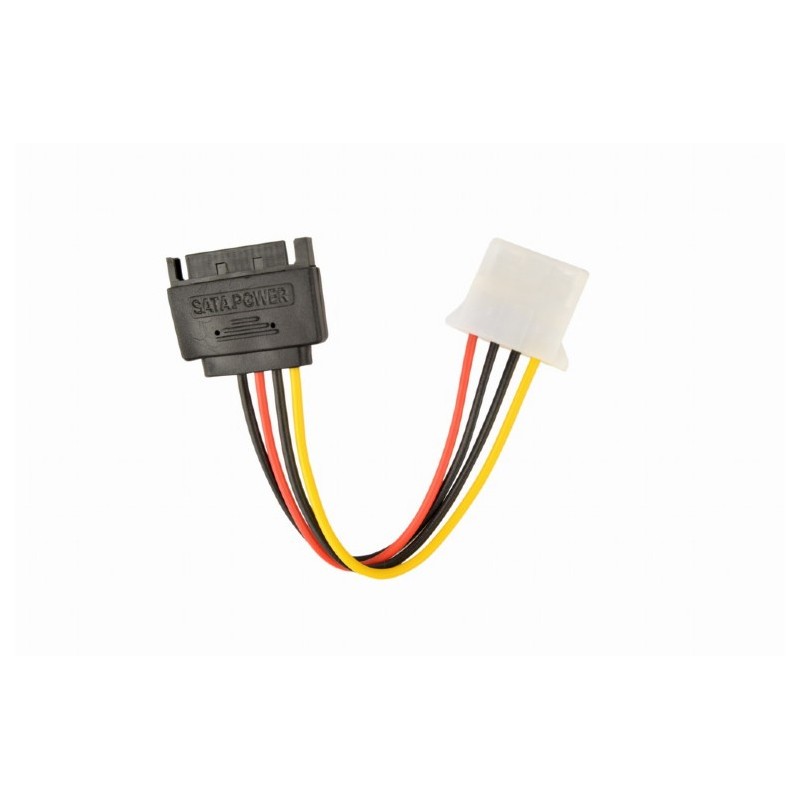 Cablu alimentare 15-pin SATA (T) la 4-pin Molex (M), 0.15m, Gembird "CC-SATA-PS-M" (timbru verde 0.08 lei)