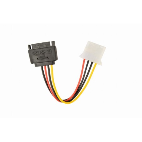 Cablu alimentare 15-pin SATA (T) la 4-pin Molex (M), 0.15m, Gembird "CC-SATA-PS-M" (timbru verde 0.08 lei)