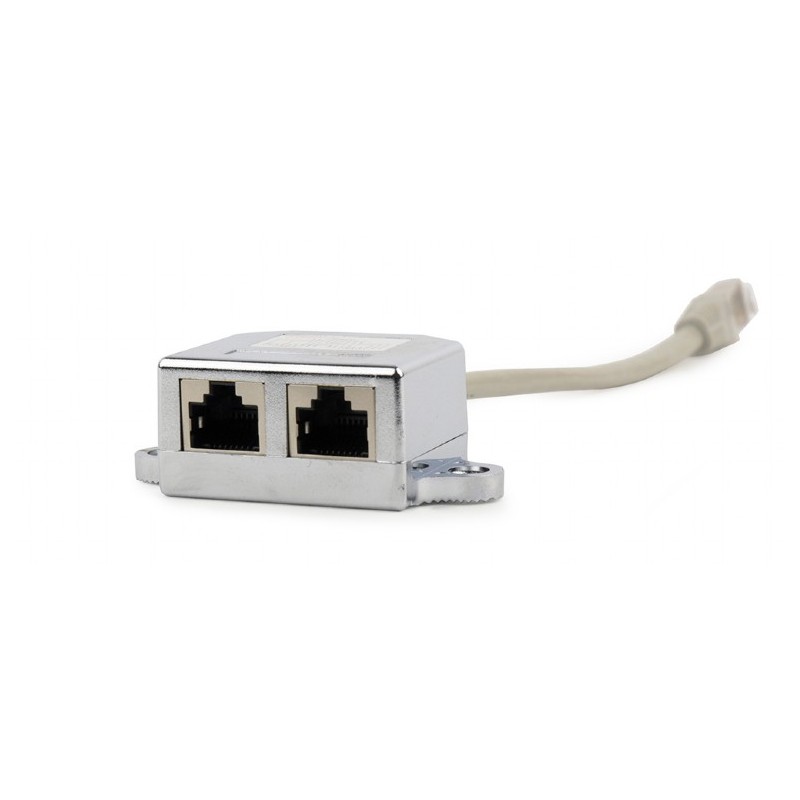 SPLITTER RJ-45 GEMBIRD pt. cablu FTP, Cat5, RJ-45 (T) | RJ-45 (M) x 2, ecranat, metal, 1 buc, "NCA-SP-02"