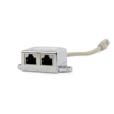 SPLITTER RJ-45 GEMBIRD pt. cablu FTP, Cat5, RJ-45 (T) | RJ-45 (M) x 2, ecranat, metal, 1 buc, "NCA-SP-02"
