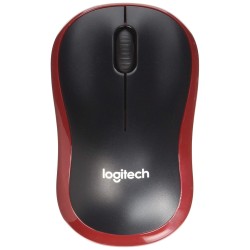 MOUSE LOGITECH wireless, 1000dpi, 3 butoane, 1 rotita scroll, "M185", red, "910-002237"  (timbru verde 0.18 lei)