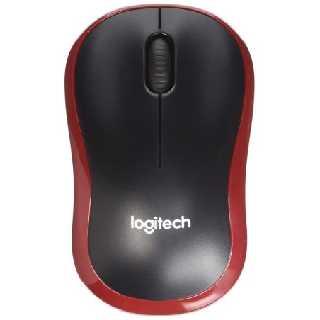 MOUSE LOGITECH wireless, 1000dpi, 3 butoane, 1 rotita scroll, "M185", red, "910-002237"  (timbru verde 0.18 lei)