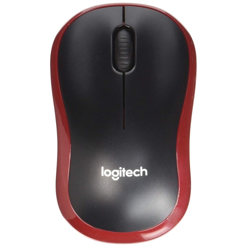 MOUSE LOGITECH wireless, 1000dpi, 3 butoane, 1 rotita scroll, "M185", red, "910-002237"  (timbru verde 0.18 lei)