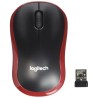 MOUSE LOGITECH wireless, 1000dpi, 3 butoane, 1 rotita scroll, "M185", red, "910-002237"  (timbru verde 0.18 lei)