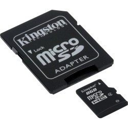 CARD MicroSD KINGSTON, 8 GB, MicroSDHC, clasa 4, standard nu e cazul, "SDC4/8GB" (timbru verde 0.03 lei)