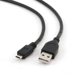 CABLU alimentare si date GEMBIRD, pt. smartphone, USB 2.0 (T) la Micro-USB 2.0 (T), 3m, black, "CCP-mUSB2-AMBM-10" (timbru verde