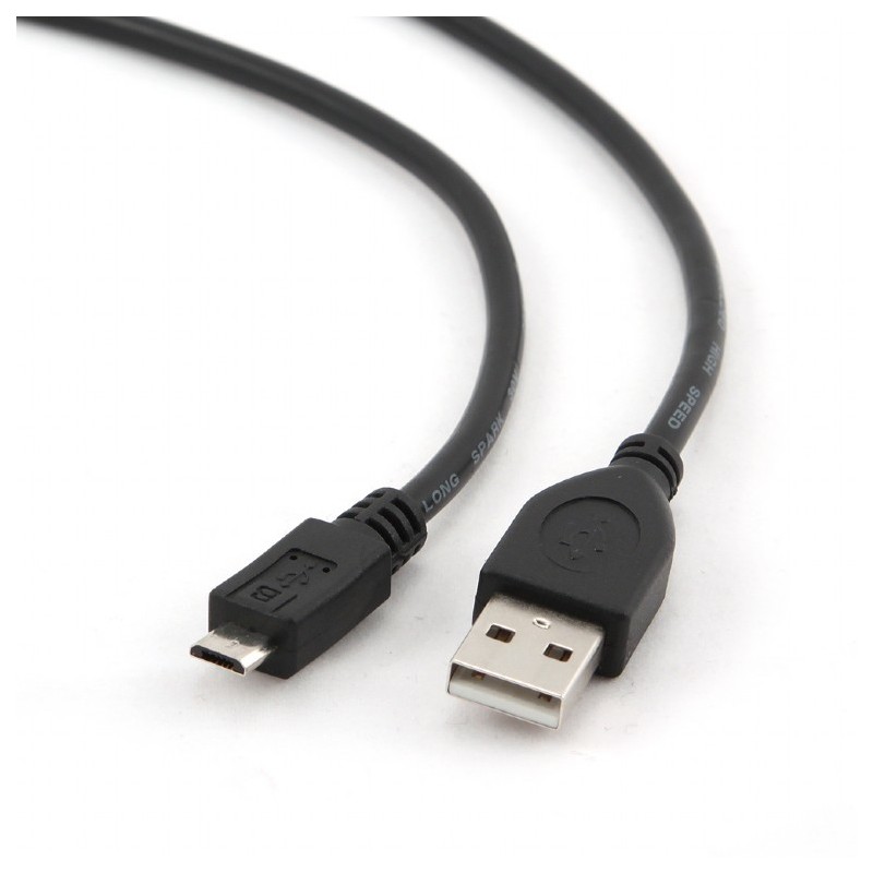 CABLU alimentare si date GEMBIRD, pt. smartphone, USB 2.0 (T) la Micro-USB 2.0 (T), 3m, black, "CCP-mUSB2-AMBM-10" (timbru verde