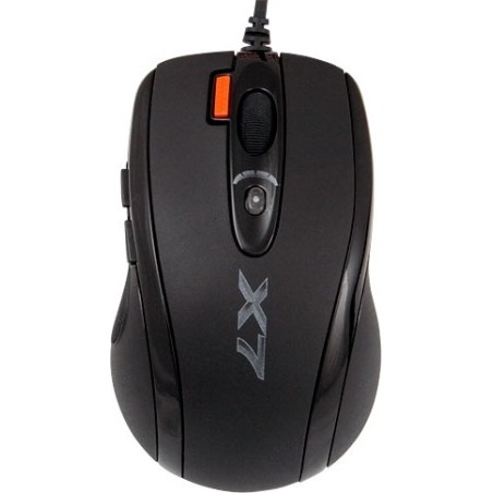 MOUSE A4TECH gaming, cu fir, USB, optic, 2000 dpi, butoane/scroll 7/1, negru, iluminare, butoane programabile, "X-710MK"   (incl