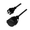 Cablu de alimentare prelungitor, Schuko, 5m, 3x1.5mm2, 250V / 16A, black, Logilink "LPS102" (timbru verde 0.18 lei)