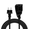 Cablu de alimentare prelungitor, Schuko, 5m, 3x1.5mm2, 250V / 16A, black, Logilink "LPS102" (timbru verde 0.18 lei)