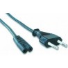 CABLU alimentare GEMBIRD casetofon, 1.8m, intrare Euro plug, iesire C7, bulk, black, "PC-184/2" (timbru verde 0.08 lei)