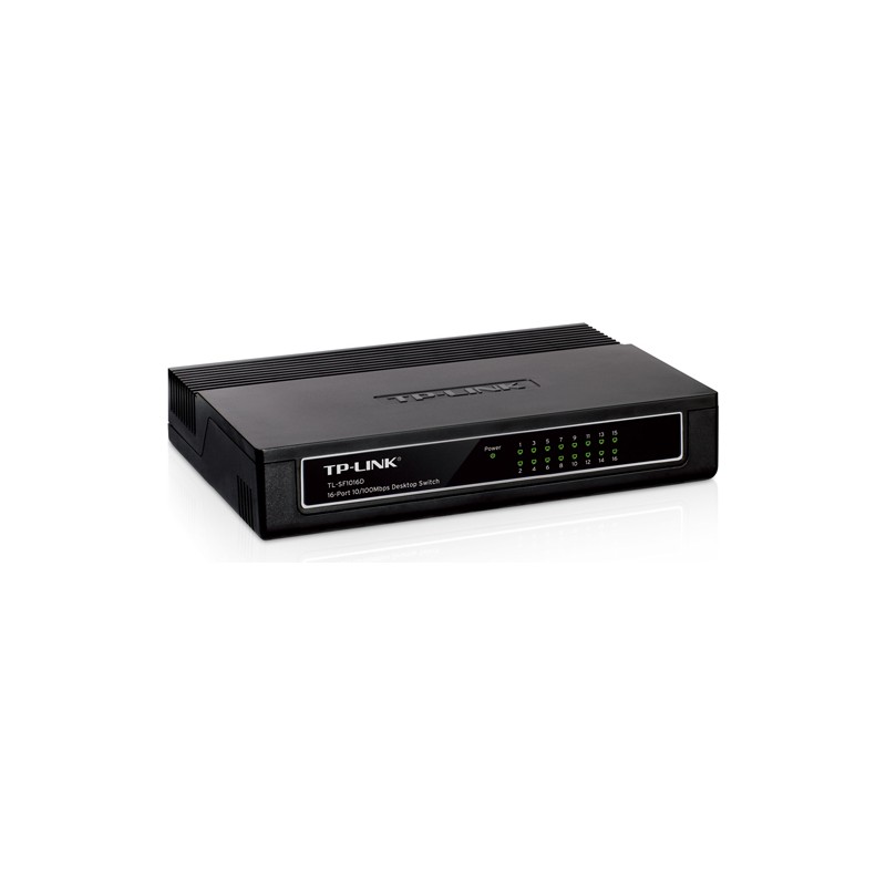 SWITCH TP-LINK 16 porturi 10/100Mbps, carcasa plastic "TL-SF1016D" (timbru verde 2 lei)