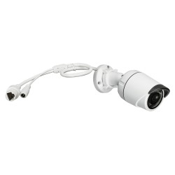 CAMERA IP D-Link, bullet, pt. interior | exterior, dist. IR 20 m, tip lentila fixa 3.6 mm, 3 Mpx, cu fir, microfon nu, PoE da, c