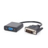 CABLU video GEMBIRD, adaptor DVI-D DL (T) la VGA (M), 20cm, rezolutie maxima Full HD (1920 x 1080) la 60Hz, negru, "A-DVID-VGAF-