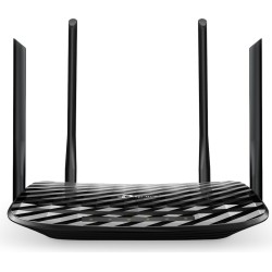 ROUTER TP-LINK wireless 1200Mbps, 4 porturi Gigabit, 4 antene externe + 1 interna, Dual Band AC1200 "Archer C6" (timbru verde 0.