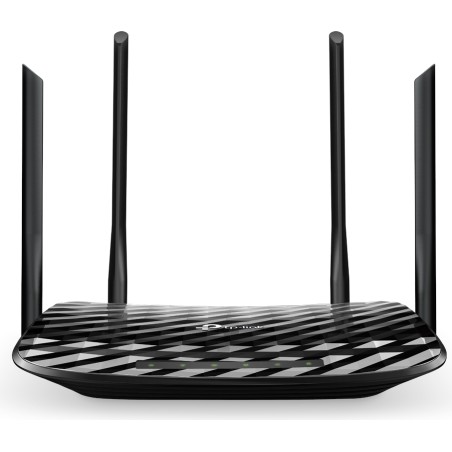 ROUTER TP-LINK wireless 1200Mbps, 4 porturi Gigabit, 4 antene externe + 1 interna, Dual Band AC1200 "Archer C6" (timbru verde 0.
