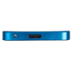 RACK extern SPACER, pt HDD/SSD, 2.5 inch, S-ATA, interfata PC USB 3.0, Husa piele sintetitca, aluminiu, albastru, "SPR-25611A" (