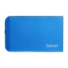 RACK extern SPACER, pt HDD/SSD, 2.5 inch, S-ATA, interfata PC USB 3.0, Husa piele sintetitca, aluminiu, albastru, "SPR-25611A" (