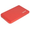 RACK extern SPACER, pt HDD/SSD, 2.5 inch, S-ATA, interfata PC USB 3.0, Husa piele sintetitca, aluminiu, rosu, "SPR-25611R" (timb