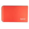 RACK extern SPACER, pt HDD/SSD, 2.5 inch, S-ATA, interfata PC USB 3.0, Husa piele sintetitca, aluminiu, rosu, "SPR-25611R" (timb