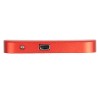 RACK extern SPACER, pt HDD/SSD, 2.5 inch, S-ATA, interfata PC USB 3.0, Husa piele sintetitca, aluminiu, rosu, "SPR-25611R" (timb