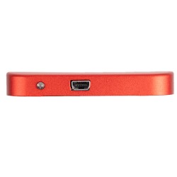 RACK extern SPACER, pt HDD/SSD, 2.5 inch, S-ATA, interfata PC USB 3.0, Husa piele sintetitca, aluminiu, rosu, "SPR-25611R" (timb