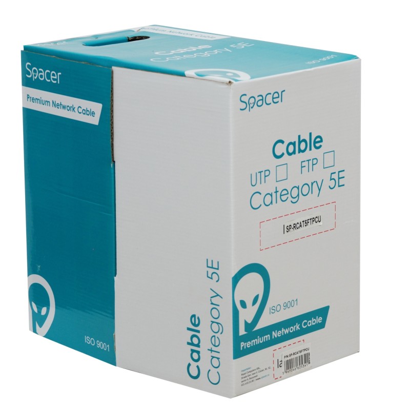 ROLA CABLU FTP SPACER Cat5e, 305m, Cupru 100%, Solid, AWG24, diam. 0.51mm, supr.0.21mm2 , (include timbru verde 0.03lei), "SP-RC