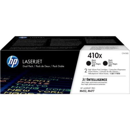Dual-Pack Original HP Black, nr.410X, pentru LaserJet Pro M377|M452|M477, 2x6.5K, (timbru verde 1.2 lei) , "CF410XD"