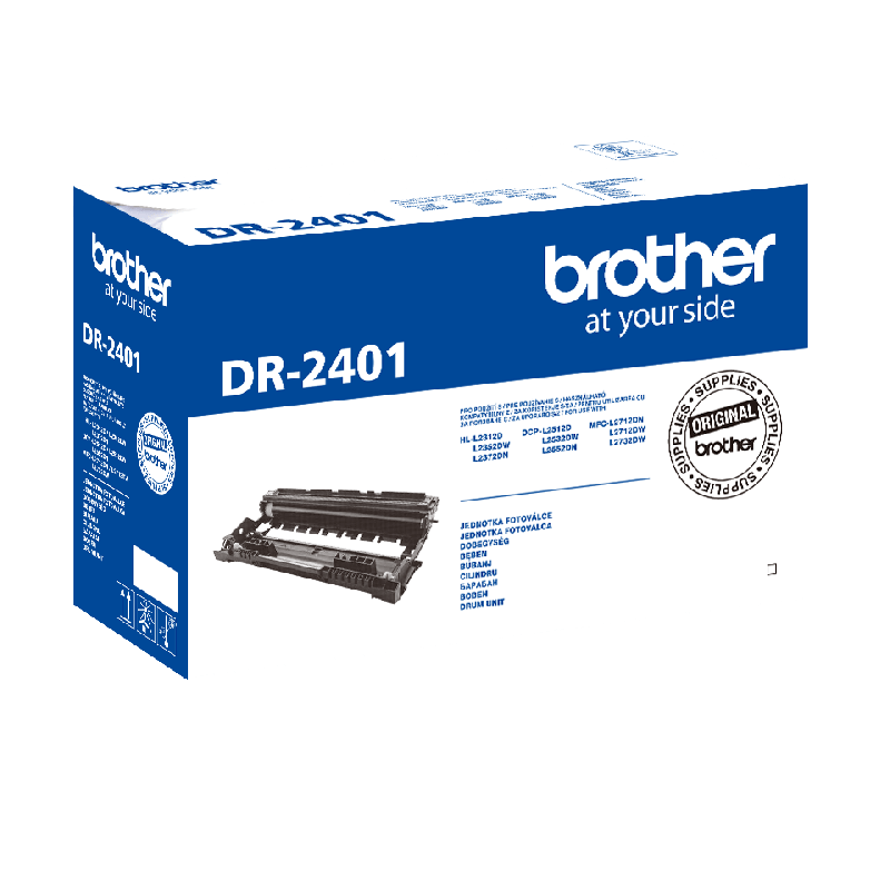 Drum Unit Original Brother Black, DR2401, pentru DCP-L2512|L2532|L2552|HL-L2312|L2352|L2372| MFC-L2712|L2732|L2752, 12K, (timbru