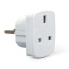 ADAPTOR UK GEMBIRD, Socket UK, conectare prin Schuko (T), 7.5 A, fara protectie, alb, "A-AC-UKEU-001" (timbru verde 0.18 lei)