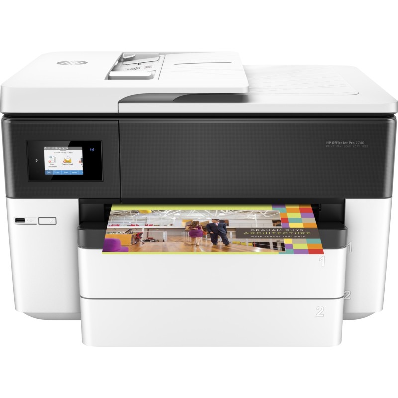 Multifunctional Inkjet Color HP OfficeJet 7740 AIO,A3+,Functii:Impr|Scan|Cop|Fax,Viteza Print Mono:22ppm,Viteza Print color:18pp