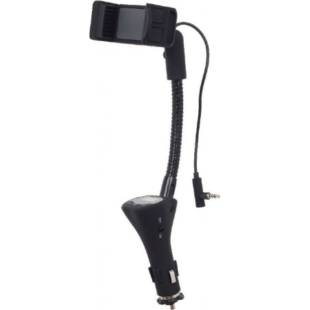 CARKIT 4-in-1 GEMBIRD, jack 3.5mm, modulator FM, suport, handfree, incarcator, USB, montare la priza auto, "TA-CHU3" (timbru ver